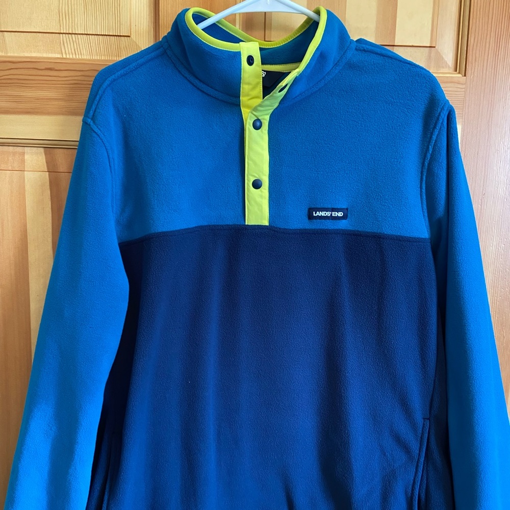 BRAND NEW LANDS END MENS FLEECE PULLOVER